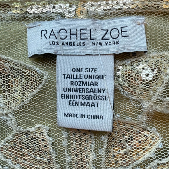 NWOT Rachel Zoe Gold Sequin Bolero Jacket Size O/S - Picture 5 of 7